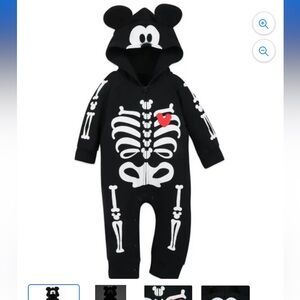 Mickey skeleton one piece costume